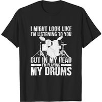 Drummer T-Shirt for Men in Black — Mens T Shirts