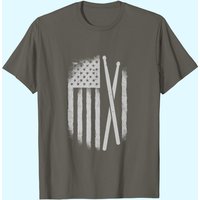 Drummers Drumsticks USA Vintage T-Shirt for Men