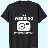 T-shirt Photographe de Mariage pour Hommes en Noir — T-shirts pour hommes