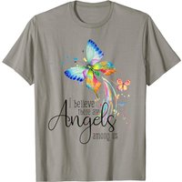 T-shirt Papillon « Je crois qu'il y a des anges parmi nous » pour hommes — T-shirts pour hommes