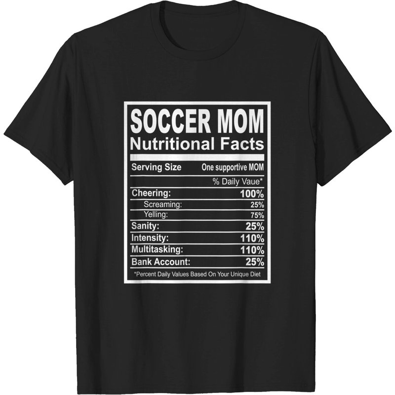 T-shirt pour hommes - Faits nutritionnels de maman soccer — T-shirts pour hommes