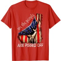 We The People Are Pissed Off Vintage US Flag T-Shirt for Men