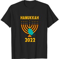 Happy Hanukkah 2022 Jewish Menorah Face Mask T-Shirt for Men