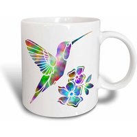 Hummingbird and Flowers Ceramic Mug — Mugs & Tumblers