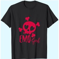 T-shirt Emo Girl Skull Rose pour hommes — T-shirts pour hommes