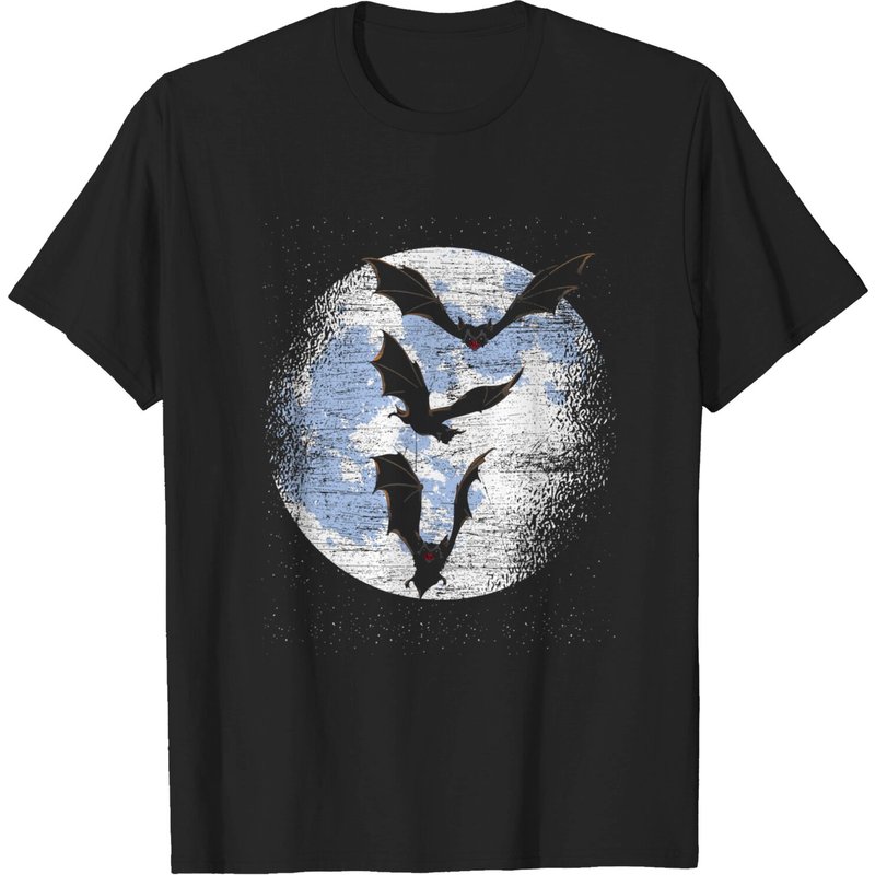 Bat Halloween Moonlight Vampire Bat T-Shirt for Men