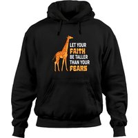 Laissez Votre Foi Être Plus Grande Que Vos Peurs Hoodie Amoureux des Girafes — Sweats à capuche pour hommes