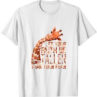 T-shirt Giraffe : Que ta foi soit plus grande que ta peur pour hommes — T-shirts pour hommes