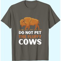 Bison Ne Pas Caresser Les Vaches Duveteuses T-shirt Pour Hommes — T-shirts pour hommes