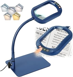 10X Rectangle Magnifying Glass with Light and Stand, LED Desk Lamp — Led Desk Lamp