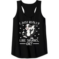 Cute Skunk Lover Men's Tank Top in Black