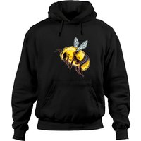 Hoodie Abeille pour Unisexe en Noir