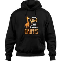 Just A Girl Who Loves Giraffes Pullover Hoodie — Mens Hoodies