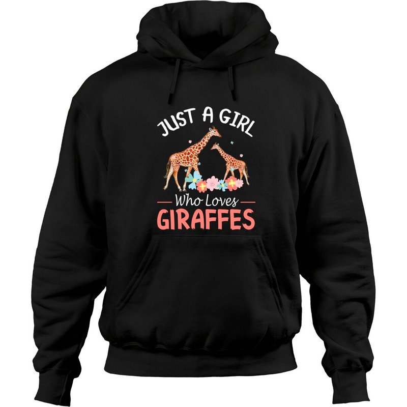 Juste une fille qui aime les girafes Hoodie à capuche — Sweats à capuche pour hommes