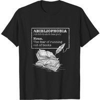 Abibliophobia Bookworm Librarian T-Shirt for Men