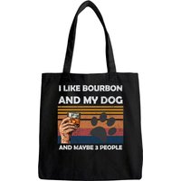 Vintage I Like Bourbon And My Dog Maybe 3 People Tote Bag — Tote Bags