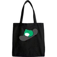 Funny Skateboarding Frog Tote Bag