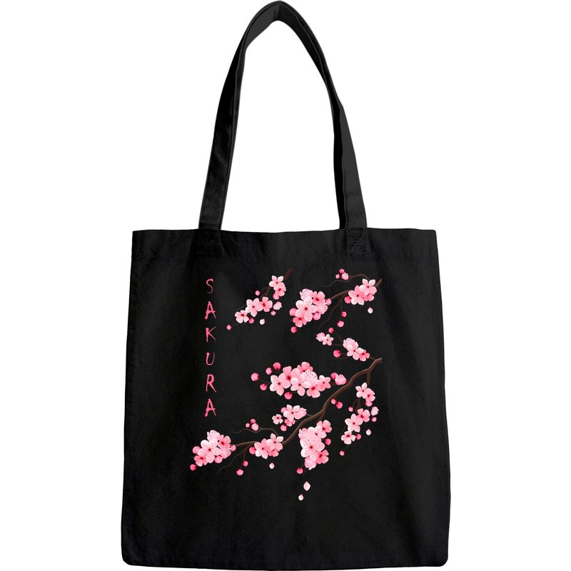 Sac fourre-tout Art graphique japonais Sakura et fleurs de cerisier — Sacs fourre-tout