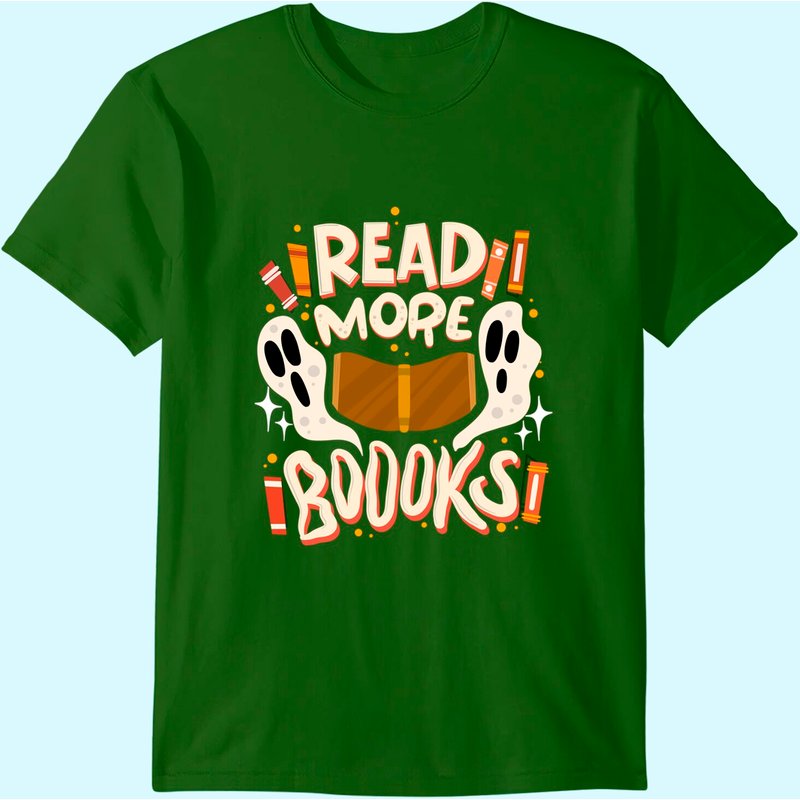 T-shirt Enseignant avec Citation de Lecture d'Halloween pour Hommes