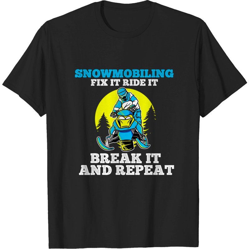 T-shirt Fix It Ride It Snowmobile pour hommes — T-shirts pour hommes