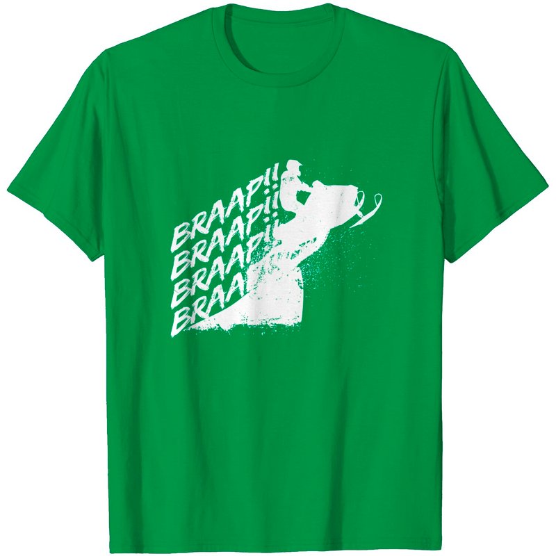 T-shirt Snowmobile Braap Motoneige Hiver pour Hommes — T-shirts pour hommes