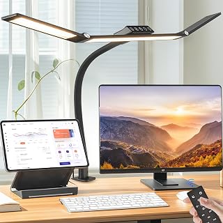 LED Desk Lamp with Clamp, 24W Eye-Care Light for Home Office — Led Desk Lamp