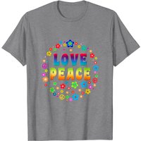 T-Shirt Peace Sign Love pour Hommes | Style Hippie des Années 70