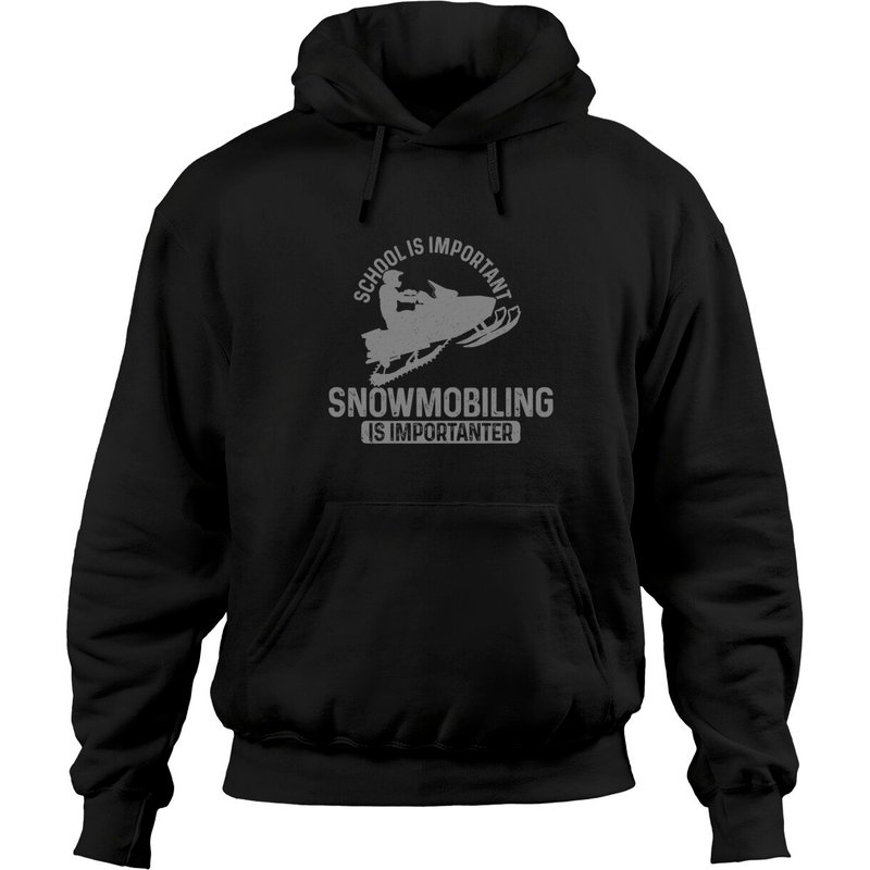 L'école est importante mais le motoneige est plus important Hoodie — Sweats à capuche pour hommes