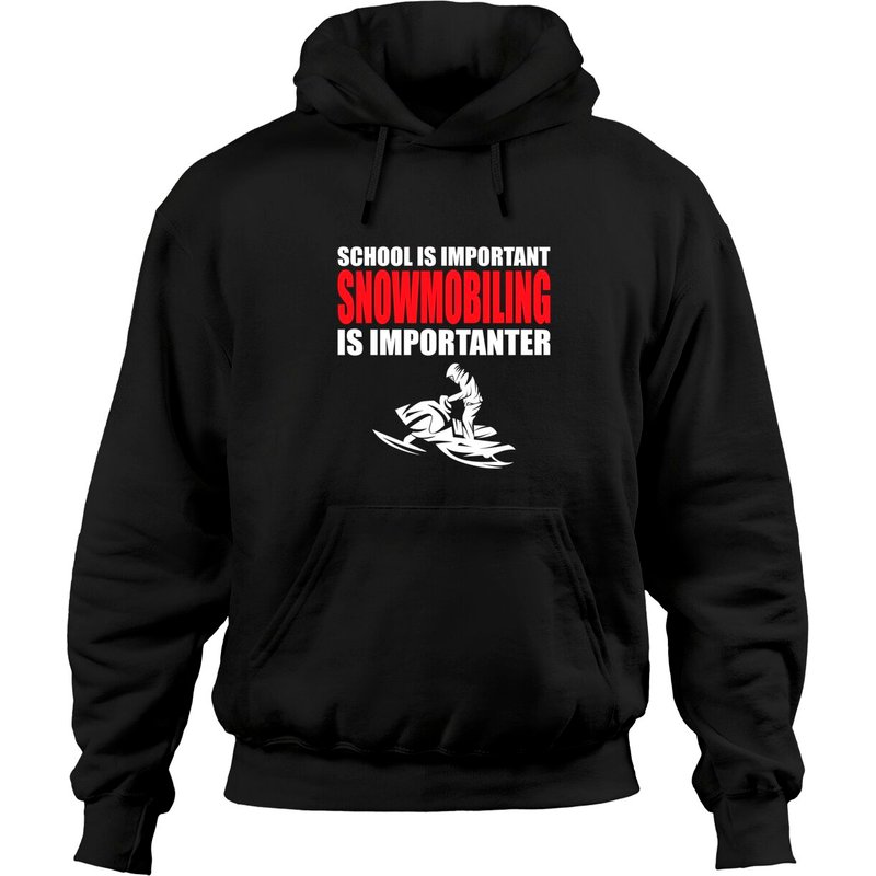 L'école est importante mais le motoneige est plus important Hoodie — Sweats à capuche pour hommes