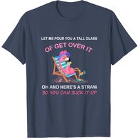 T-shirt Flamingo Get Over It pour hommes - Noir — T-shirts pour hommes
