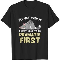 T-shirt drôle de chat I'll Get Over It pour hommes - Noir — T-shirts pour hommes