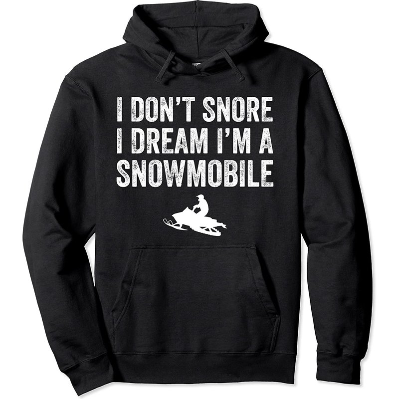 Je ne ronfle pas, je rêve que je suis en motoneige Hoodie — Sweats à capuche pour hommes