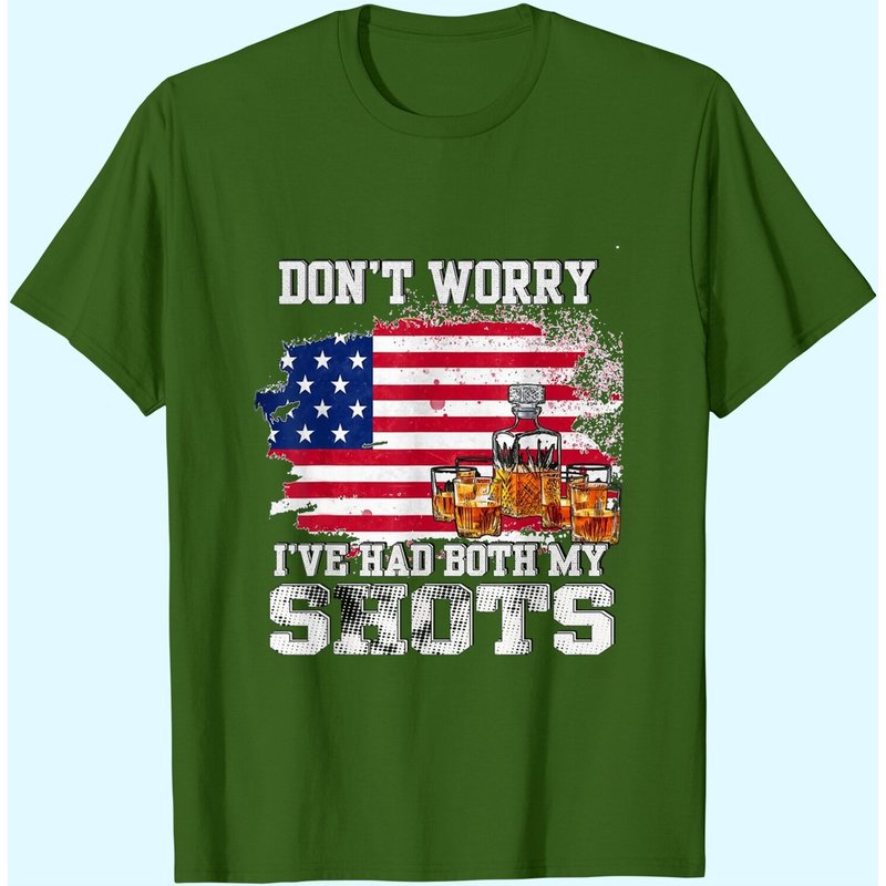 T-shirt Ne T'inquiète Pas, J'ai Eu Mes Deux Vaccins — T-shirts pour hommes