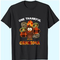 One Thankful Grandma Turkey Blessed Thanksgiving T-Shirt for Men