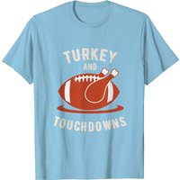 T-shirt Thanksgiving Dinde et Touchdowns pour Hommes — T-shirts pour hommes