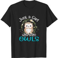 Just A Girl Who Loves Owls T-Shirt Humoristique pour Hommes — T-shirts pour hommes