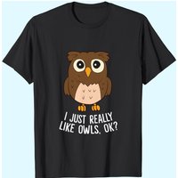 J'aime vraiment les hiboux T-shirt humoristique pour hommes — T-shirts pour hommes