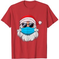 T-shirt de Noël 2021 Santa avec Masque pour Homme — T-shirts pour hommes