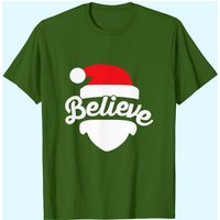 T-shirt de Noël Believe In Santa pour hommes — T-shirts pour hommes