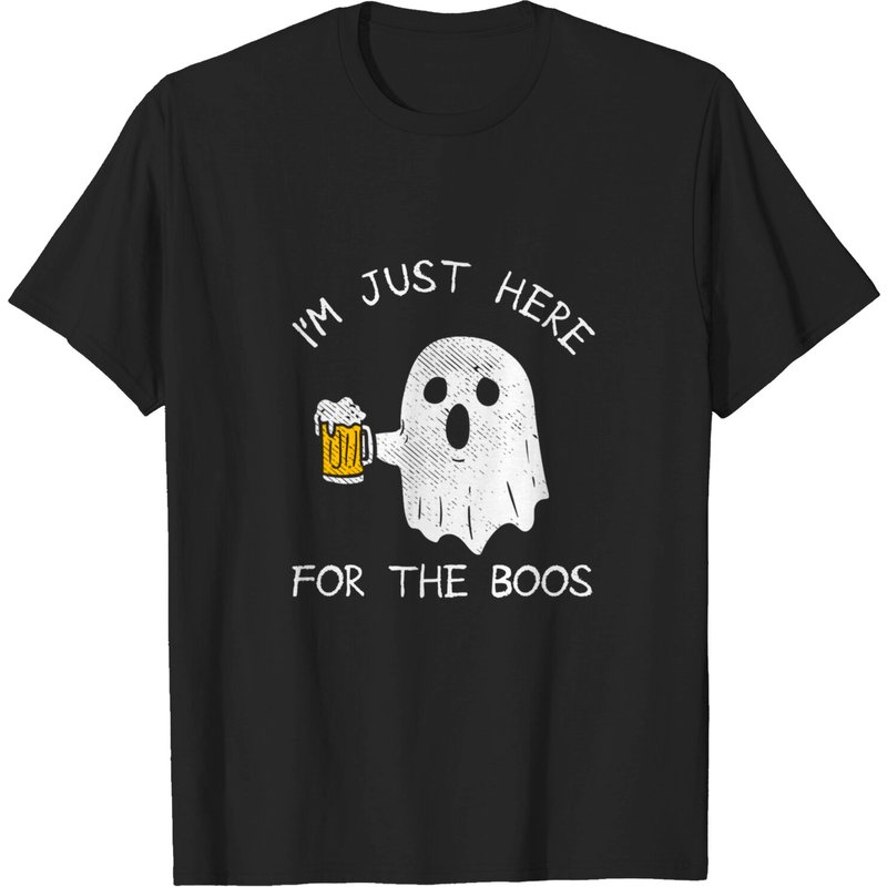 T-shirt Halloween Drôle Je Suis Juste Ici Pour Les Boos pour Hommes — T-shirts pour hommes