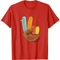 T-shirt de Thanksgiving avec signe de paix et dinde pour hommes — T-shirts pour hommes
