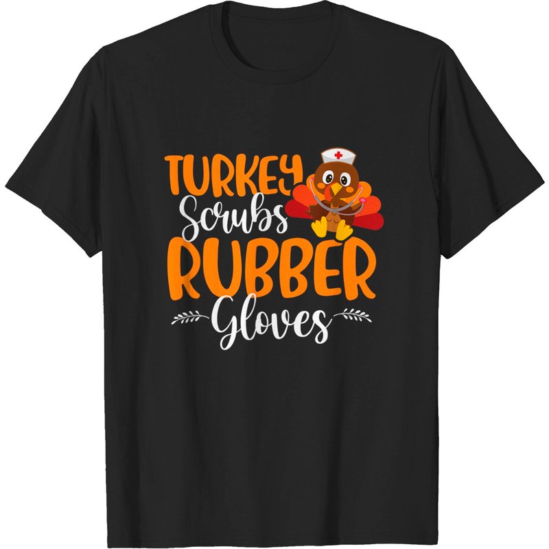 T-shirt pour hommes avec gants en caoutchouc d'infirmière Thanksgiving — T-shirts pour hommes