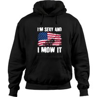 Je suis sexy et je tonds, hoodie avec drapeau américain — Sweats à capuche pour hommes