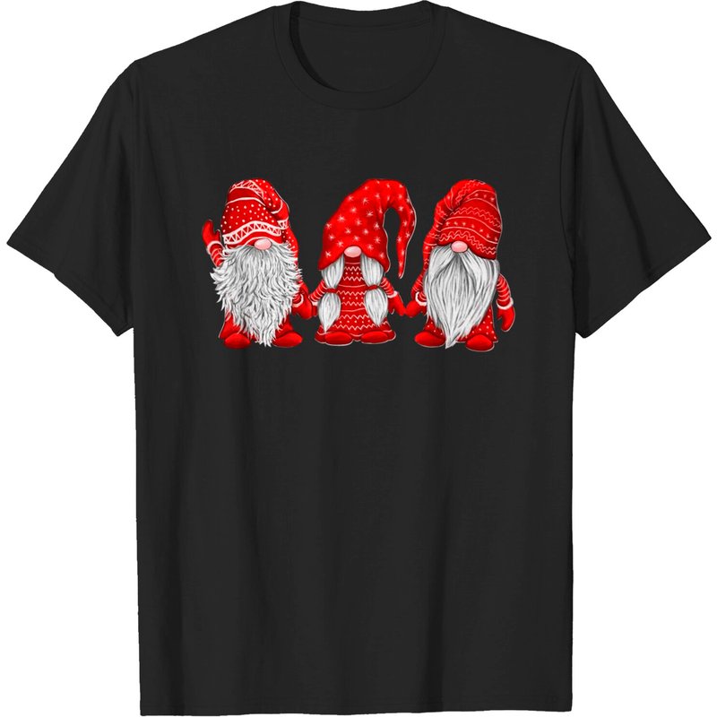 Three Gnomes Men's T-Shirt in Black — Mens T Shirts