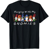 Hanging With My Gnomies Gnome Friend Christmas T-Shirt for Men
