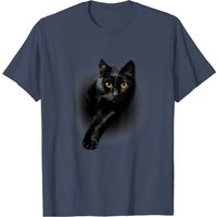 T-shirt Chat Noir Yeux Jaunes pour Hommes — T-shirts pour hommes
