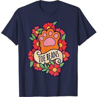 Toe Beans Cat Person T-Shirt for Men - Black — Mens T Shirts