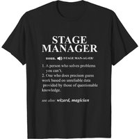 T-shirt Définition de Stage Manager pour Hommes en Noir