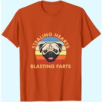 Stealing Hearts And Blasting Farts Dog Pug T-Shirt for Men — Mens T Shirts