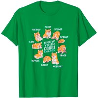T-shirt pour hommes Know Your Corgi Shapes - Amoureux des Corgis — T-shirts pour hommes